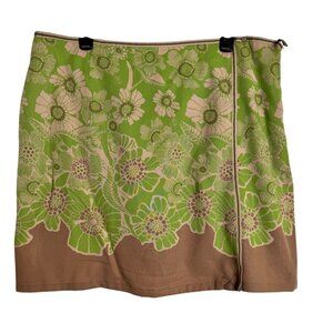 Izod Latte Golf Scooter Skort Size 16 Pockets NWT Brown Green